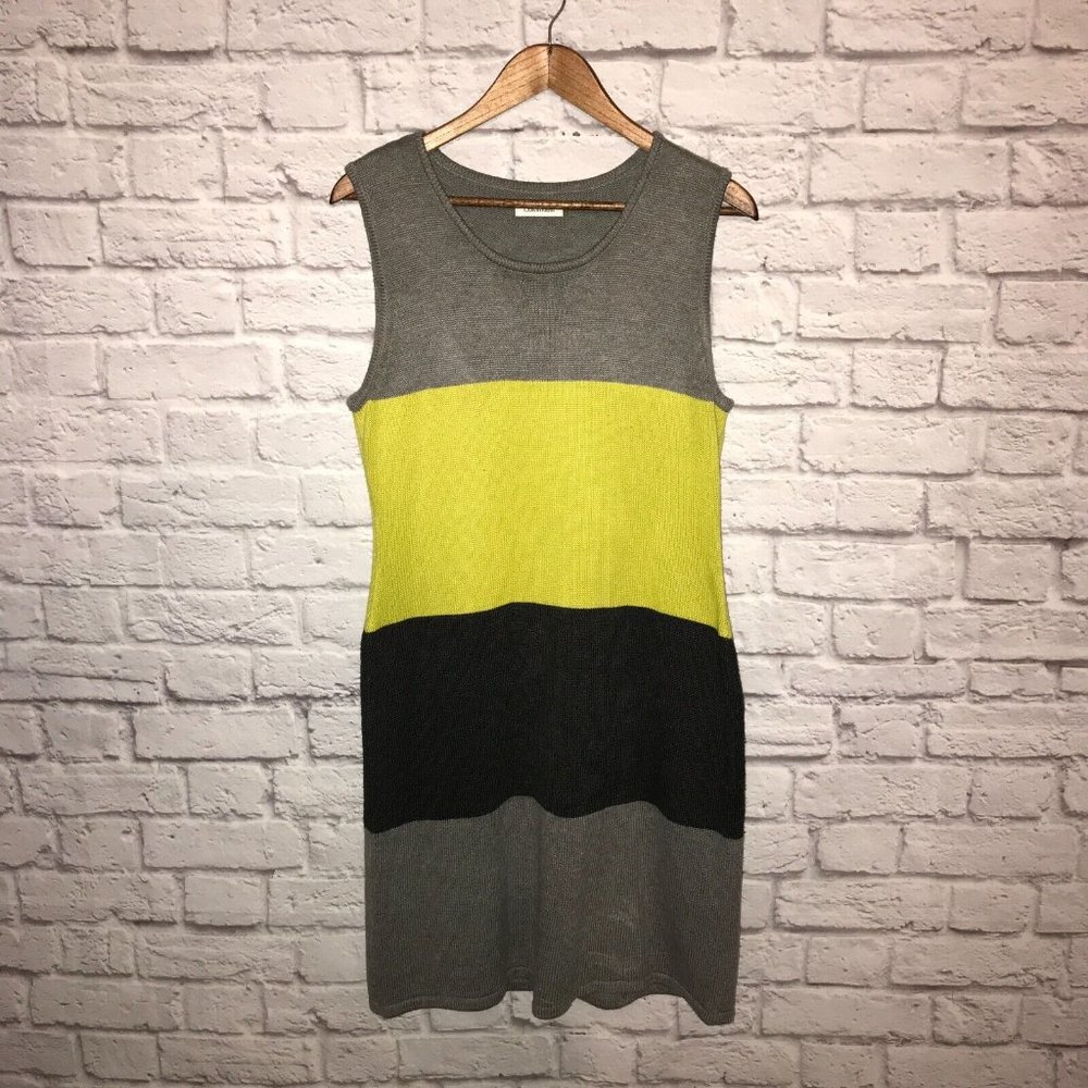 Calvin Klein Color Block Sweater Dress - Large - NWT